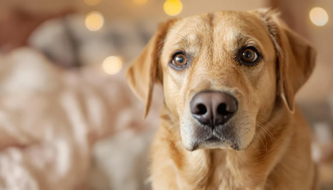 Une tête de labrador