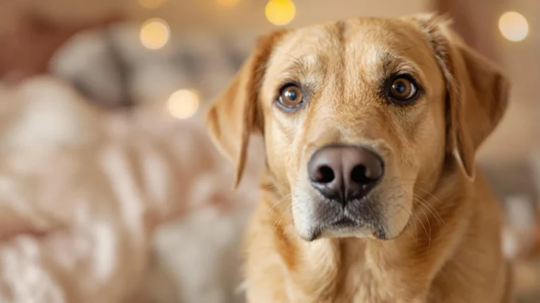 Une tête de labrador