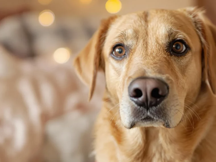 Une tête de labrador