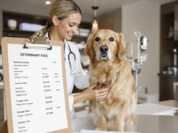 Un chien chez le vétérinaire sur la table d'examen