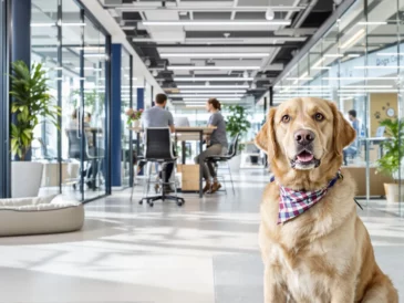 Labrador au bureau