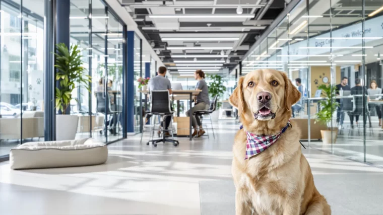 Labrador au bureau