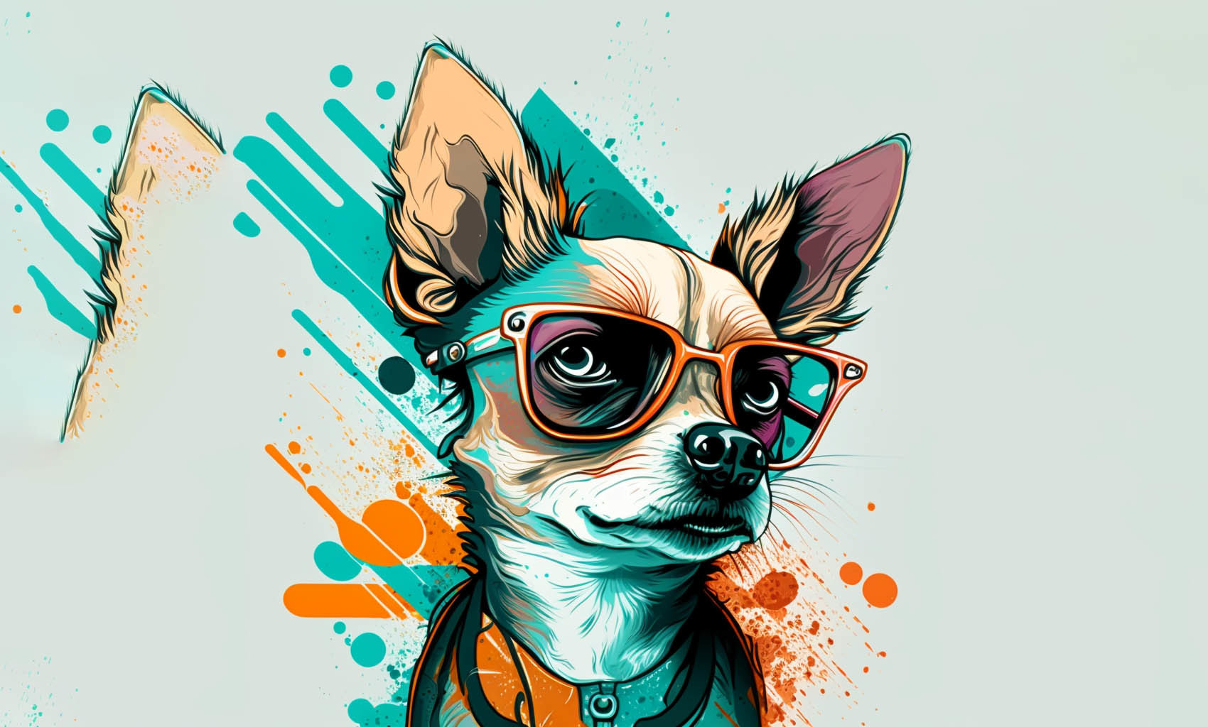 Illustration pop-art d'un chihuahua